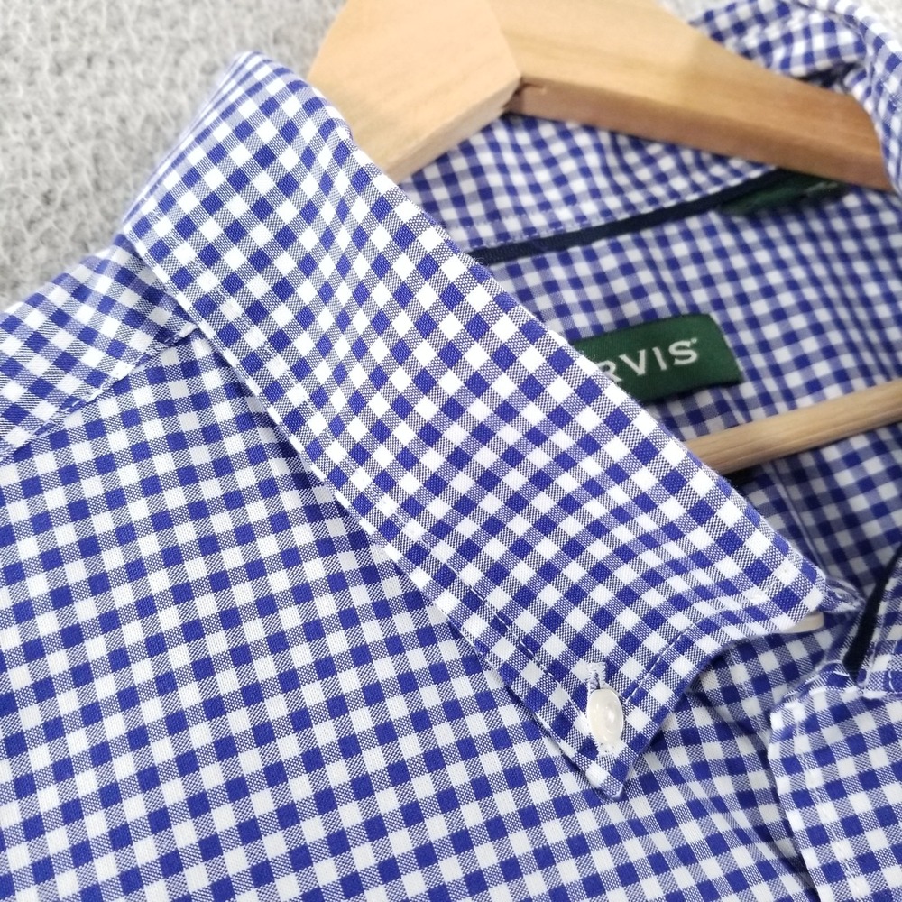 Orvis Shirt Mens XL Blue Check Wrinkle Free Classic Fit Outdoor Dress Causual